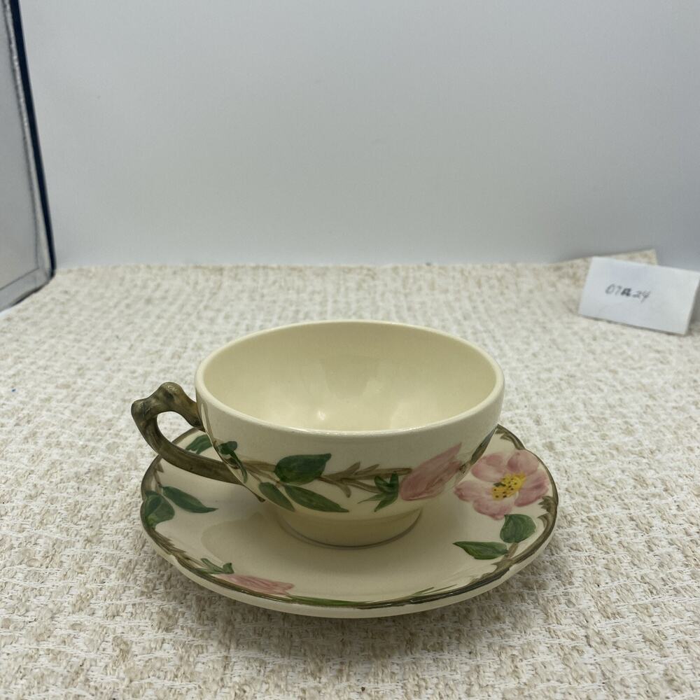 VTG FRANCISCAN DESERT ROSE CUP AND SAUCER CALIFORNIA USA 1950’s